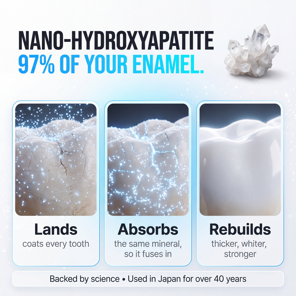 Nano-hydroxyapatite: 97% of your enamel